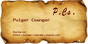 Pulger Csenger névjegykártya